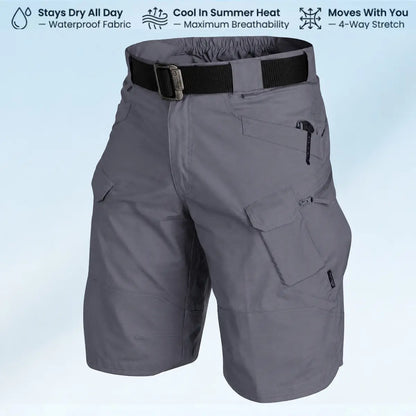 Men's Waterproof Work Shorts - 4 Way Stretch, 10 Pockets